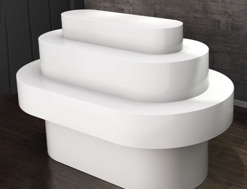 白色三層展示櫃